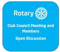 Open Council meeting